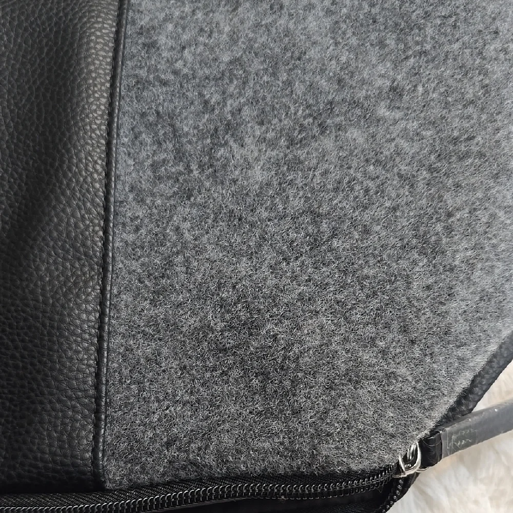 Gray and Black Laptop Bag with Zipper Closure